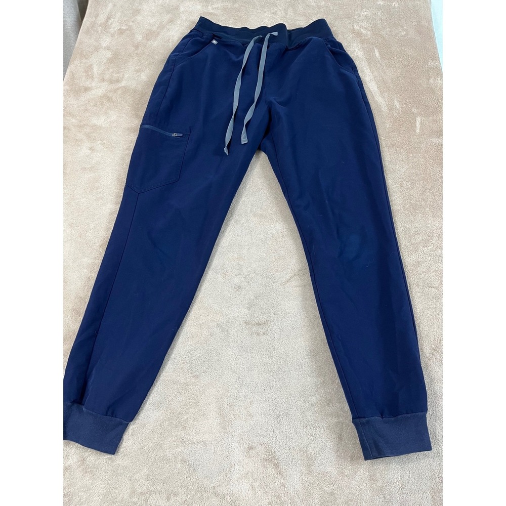 FIGS Scrub Zamora Jogger Pants Women's Size M Navy Blue Polyester W22SW2012 GOOD
